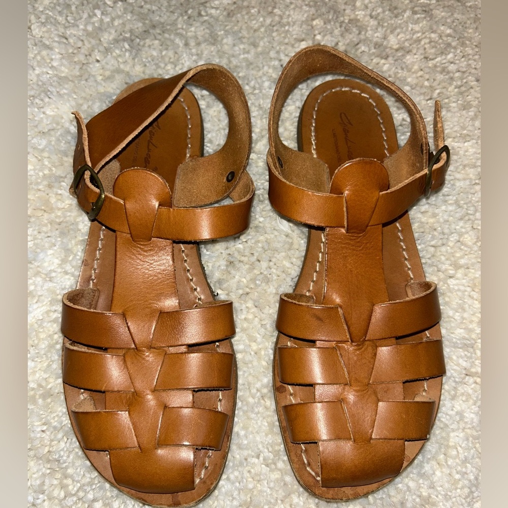 Handmade leather sandals from Italy